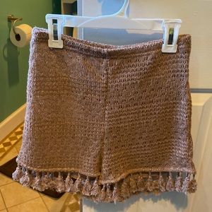 Knit shorts bathing suit cover